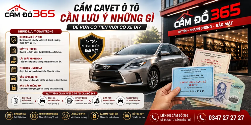 Cầm Cavet Ô Tô Cần Lưu Ý Những Gì Để Vừa Có Tiền Vừa Có Xe