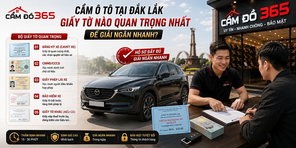 Cầm Ô Tô Tại Đắk Lắk: Giấy Tờ Nào Quan Trọng Nhất Để Giải Ngân?
