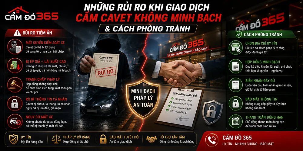 Những Rủi Ro Khi Cầm Cavet Không Minh Bạch & Cách Phòng Tránh